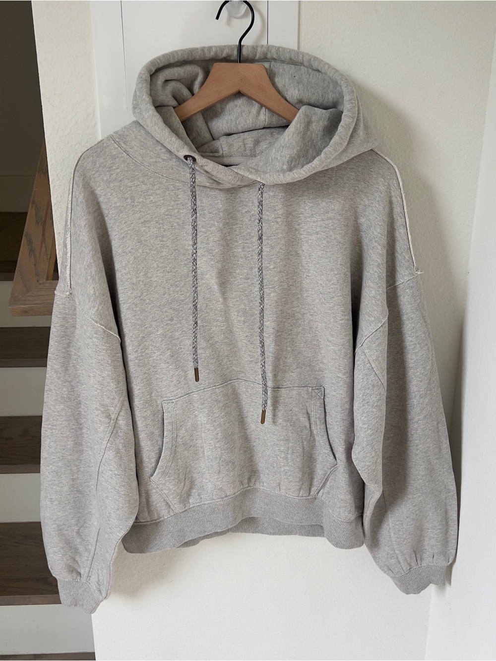Free People We The Free Hoodie w/ Front Pocket - Gray - NWOT